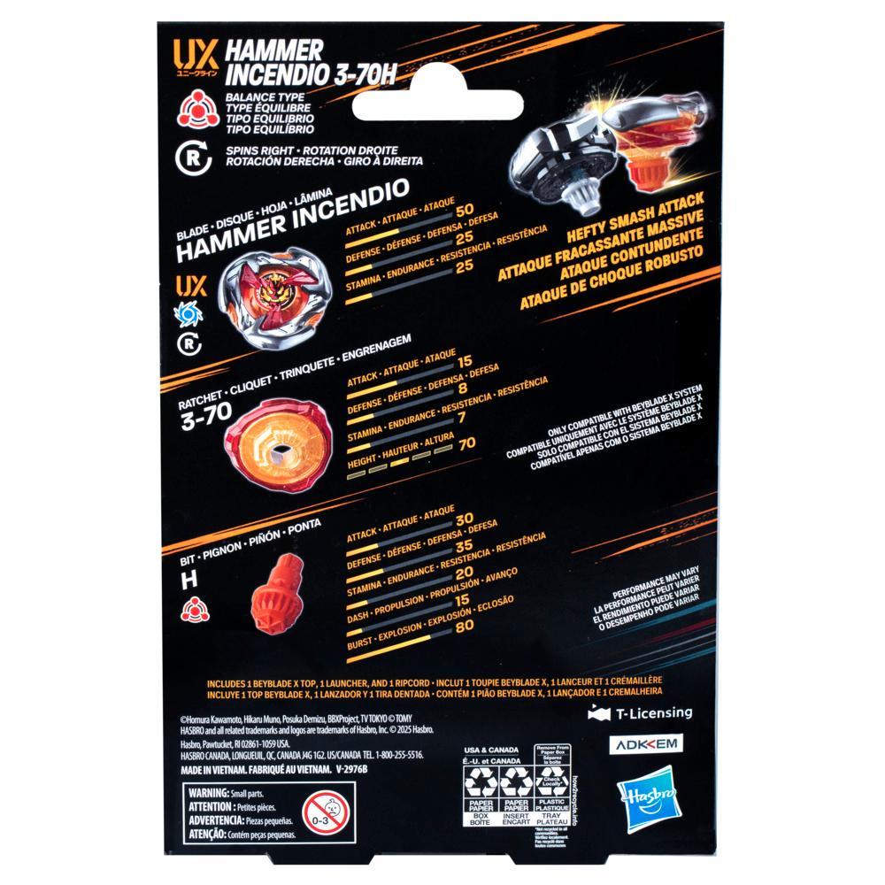 Beyblade X Hammer Incendio 3-70H UX Starter Pack