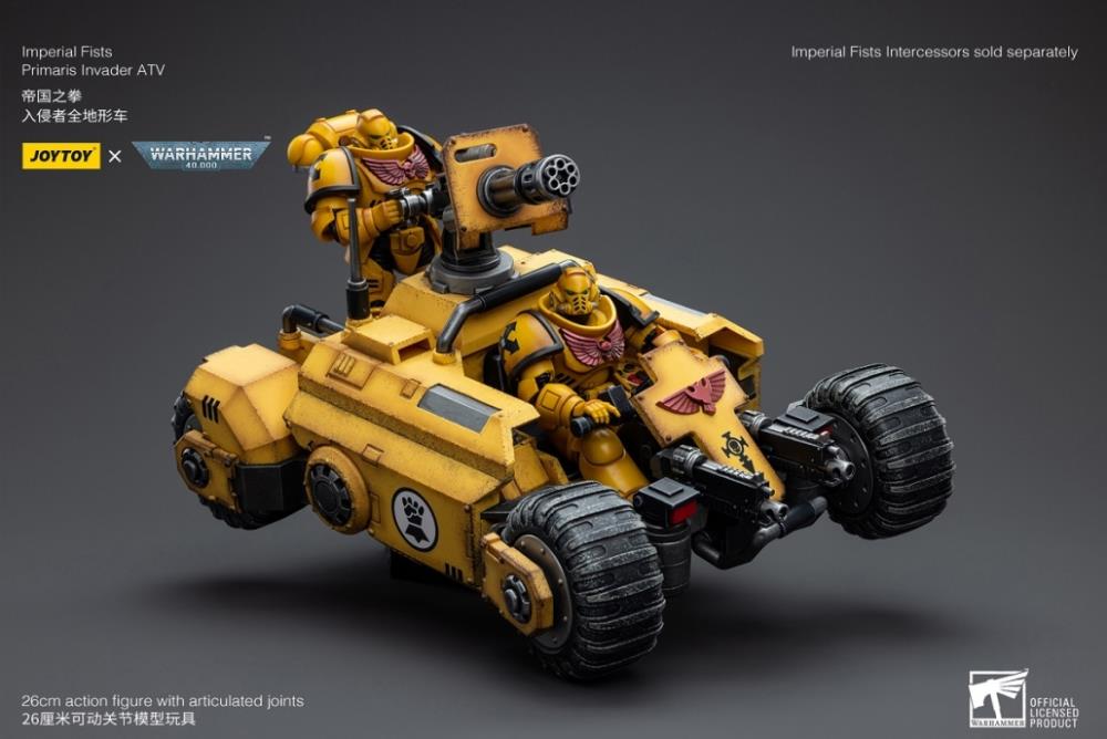 JoyToy - Warhammer 40k - Imperial Fists - Primaris Invader ATV 1/18 Scale Vehicle