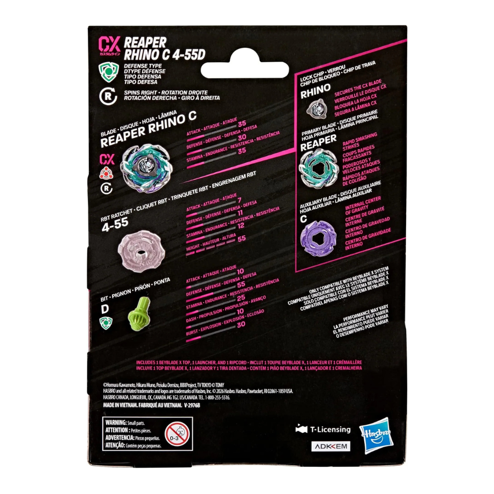 Beyblade X Reaper Rhino C 4-55D CX Starter Pack