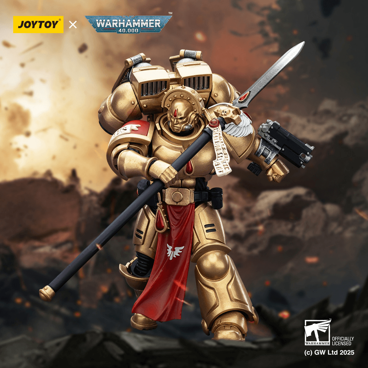 JoyToy - Warhammer 40K - Blood Angels - Sanguinary Guard 2 with Angelus Boltgun and Encarmine Spear