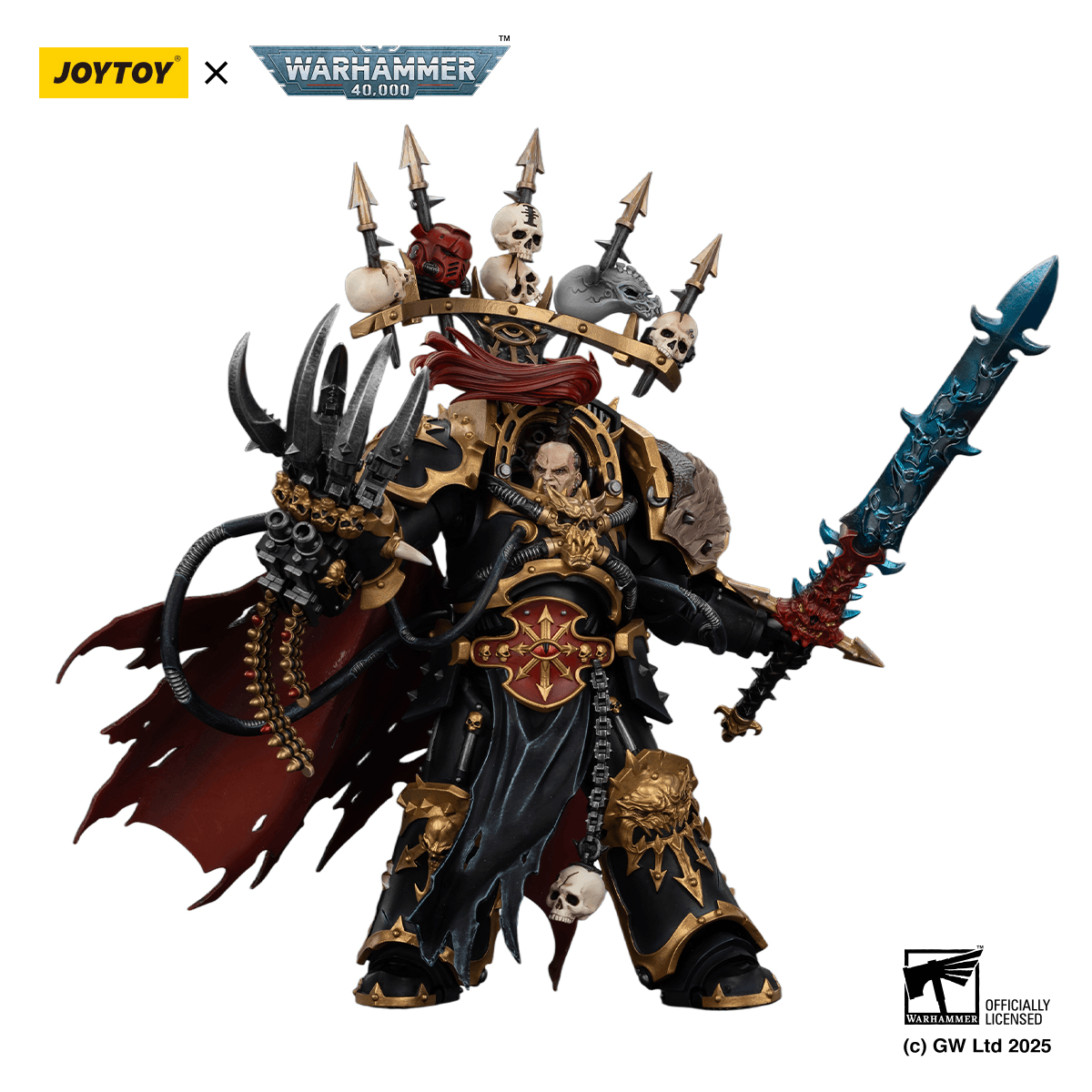 JoyToy - Warhammer 40K - Chaos - Black Legion - Abaddon the Despoiler with Drach'nyen and the Talon of Horus ( Preorder Q2 2026)