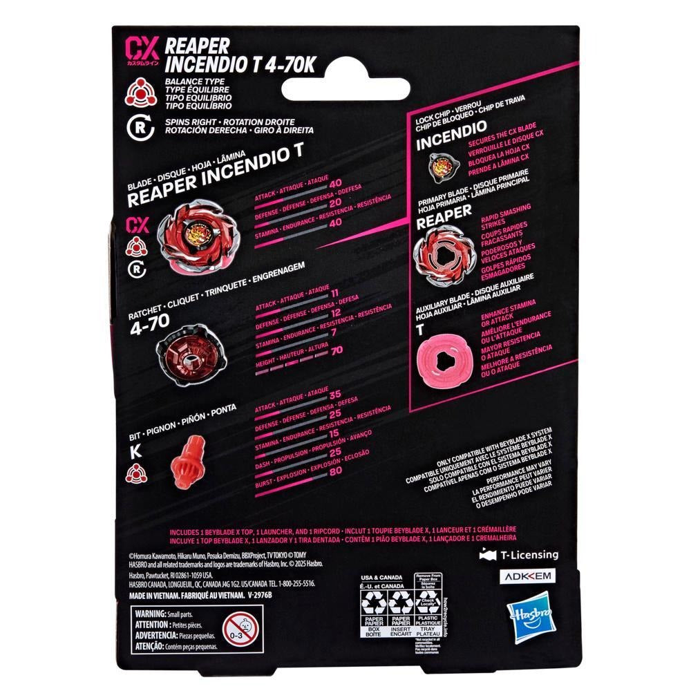 Beyblade X Reaper Incendio T 4-70K CX Starter Pack