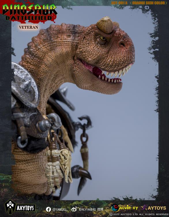 Dinosaur Battlefield Carnotaurus Warrior Veteran - Orange - 1/12 Scale Figure