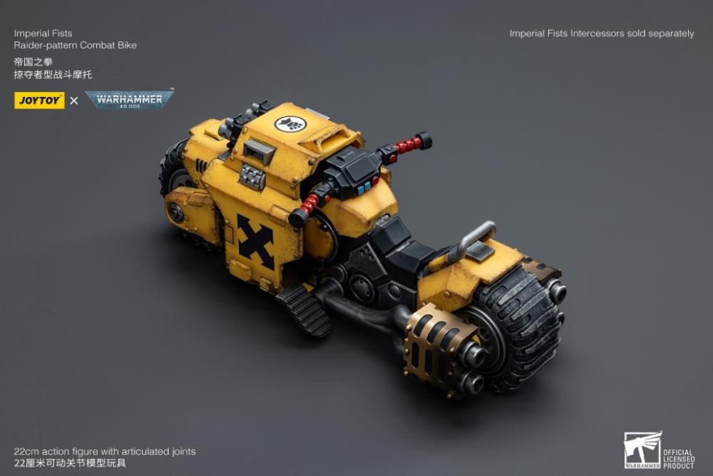 JoyToy - Warhammer 40k - Imperial Fists - Raider-Pattern Combat Bike 1/18 Scale Vehicle