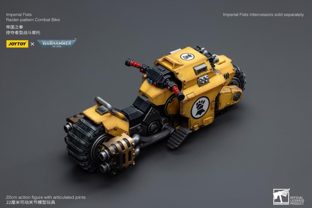 JoyToy - Warhammer 40k - Imperial Fists - Raider-Pattern Combat Bike 1/18 Scale Vehicle