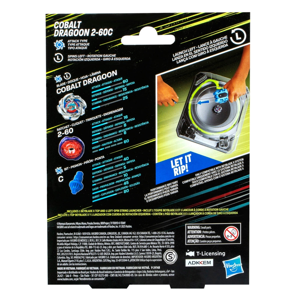 Beyblade X - Cobalt Dragoon 2-60C Launcher Set