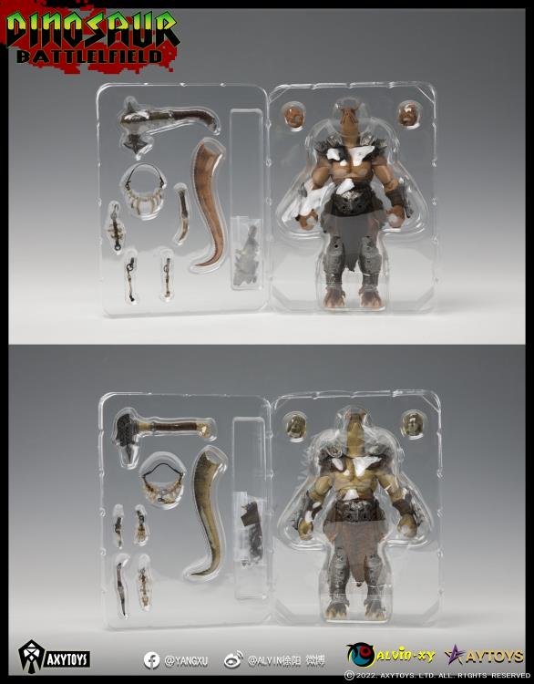 Dinosaur Battlefield Carnotaurus Warrior Recruit - Orange - 1/12 Scale Figure
