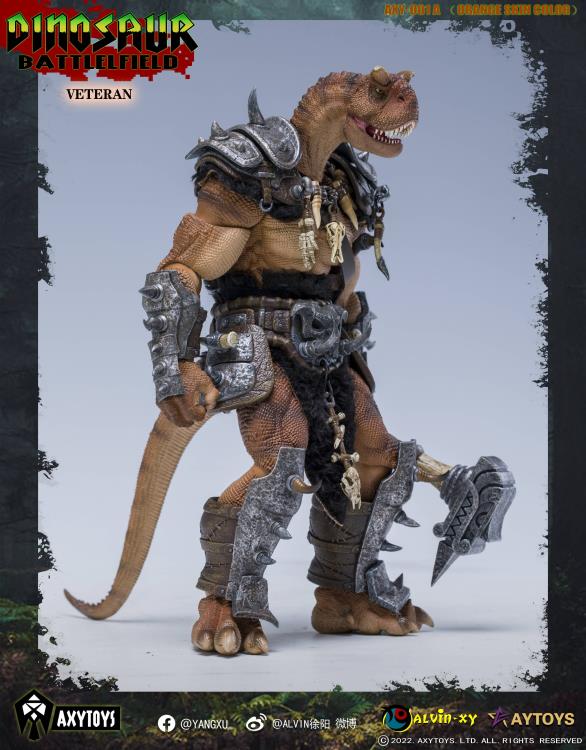 Dinosaur Battlefield Carnotaurus Warrior Veteran - Orange - 1/12 Scale Figure