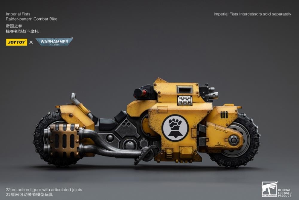 JoyToy - Warhammer 40k - Imperial Fists - Raider-Pattern Combat Bike 1/18 Scale Vehicle
