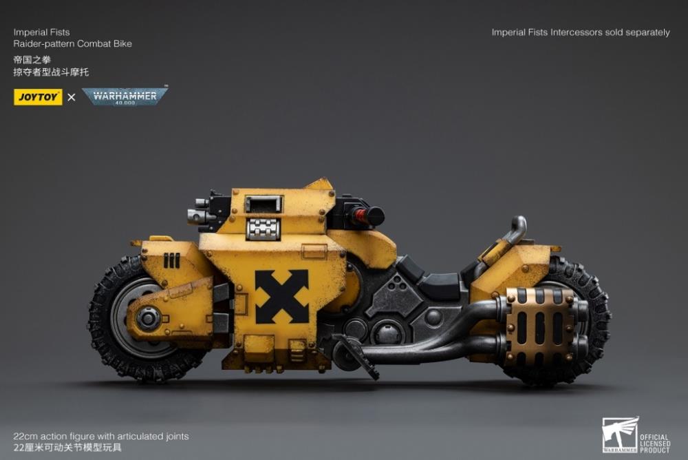 JoyToy - Warhammer 40k - Imperial Fists - Raider-Pattern Combat Bike 1/18 Scale Vehicle