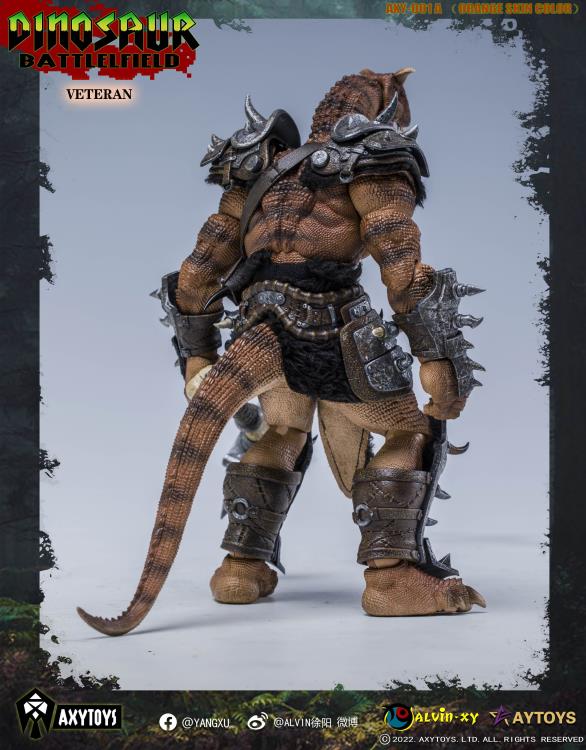 Dinosaur Battlefield Carnotaurus Warrior Veteran - Orange - 1/12 Scale Figure