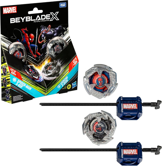 Beyblade X Marvel Collab Spider-Man 3-60F vs. Venom 3-80N Multipack Set - Exclusive