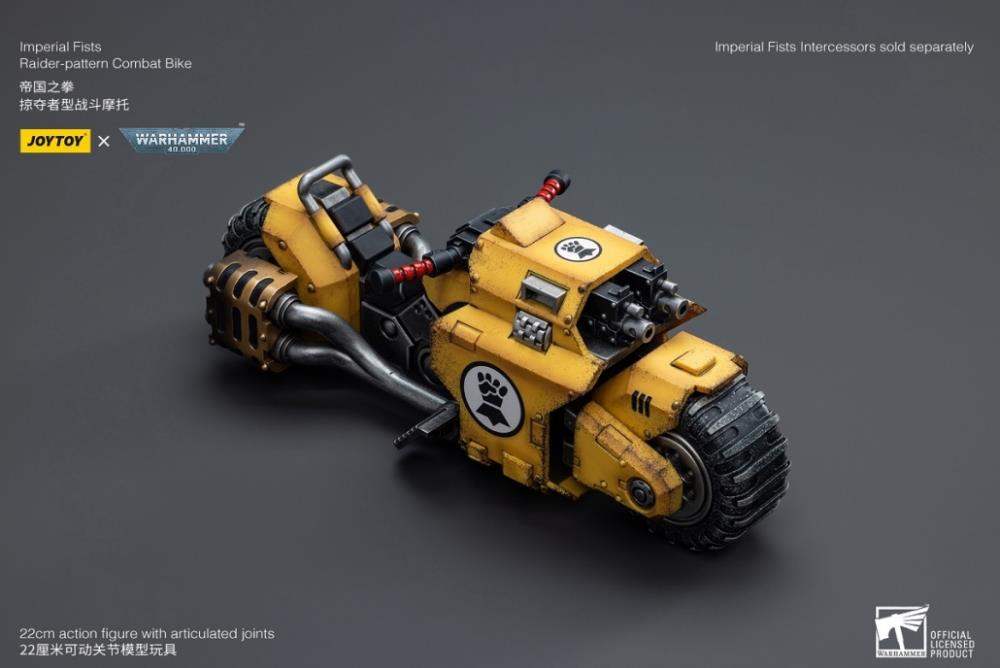 JoyToy - Warhammer 40k - Imperial Fists - Raider-Pattern Combat Bike 1/18 Scale Vehicle