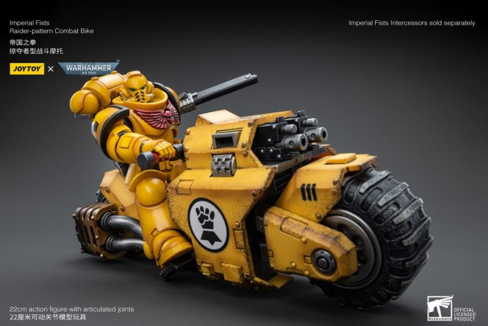 JoyToy - Warhammer 40k - Imperial Fists - Raider-Pattern Combat Bike 1/18 Scale Vehicle