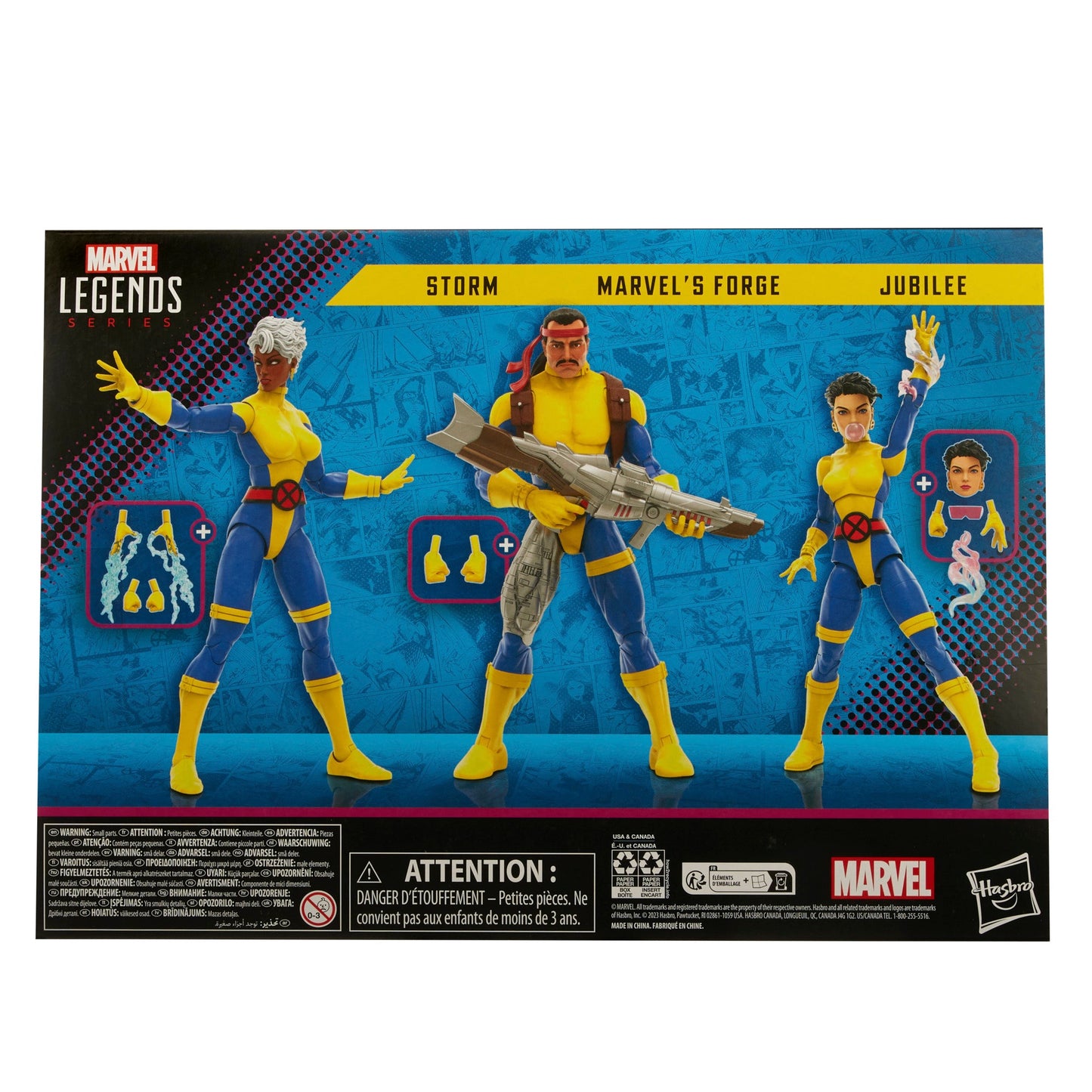 Hasbro Marvel Legends Series: Marvel's Forge, Storm, & Jubilee Figures