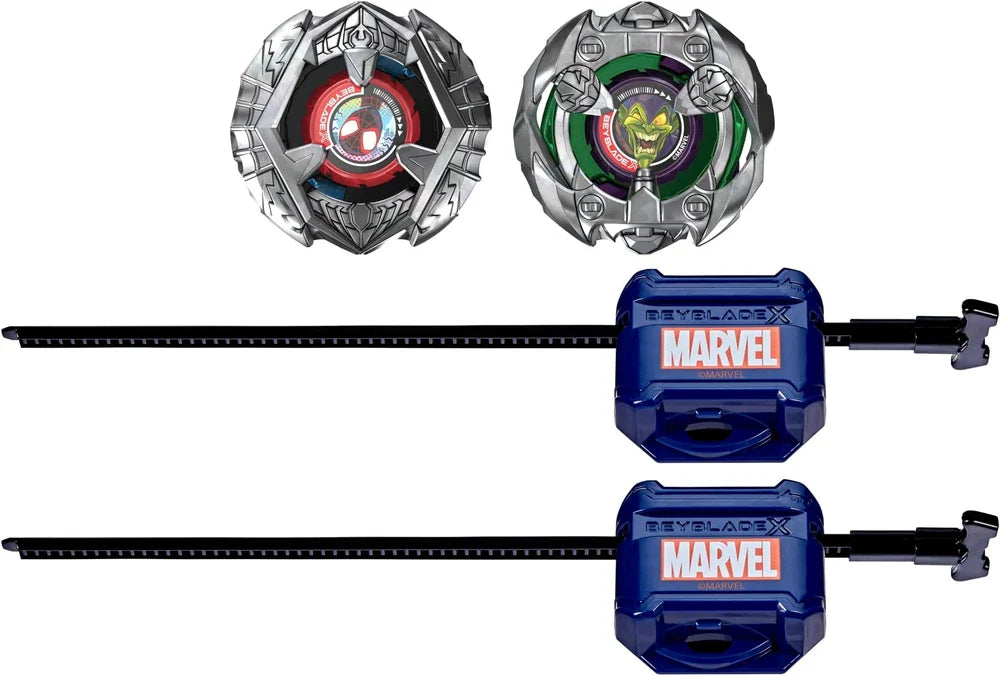 Beyblade X Marvel Collab Miles Morales 1-60GN vs. Green Goblin 9-80HT Multipack