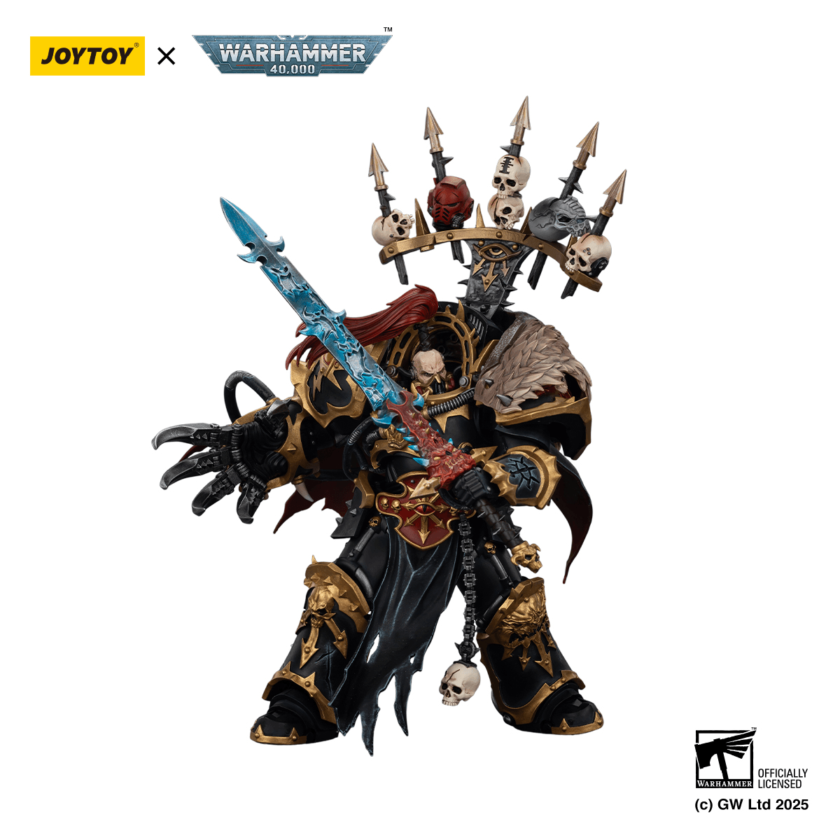 JoyToy - Warhammer 40K - Chaos - Black Legion -  Abaddon the Despoiler with Drach'nyen and the Talon of Horus ( Preorder Q2 2026)