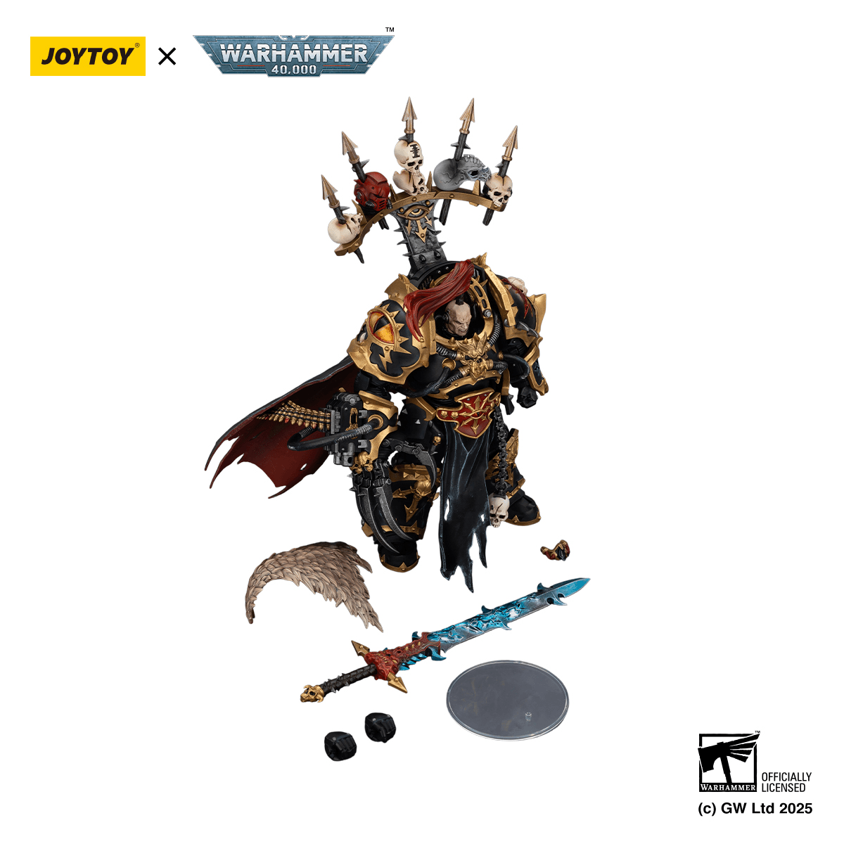 JoyToy - Warhammer 40K - Chaos - Black Legion -  Abaddon the Despoiler with Drach'nyen and the Talon of Horus ( Preorder Q2 2026)