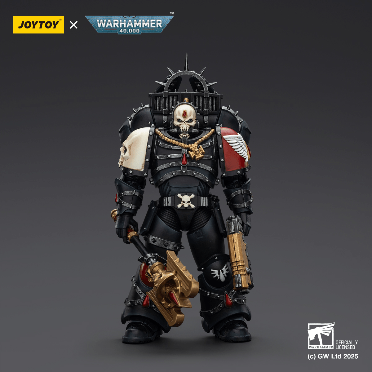 JoyToy - Warhammer 40K - Blood Angels - Lemartes with Jump Pack, Blood Crozius and Absolver Bolt Pistol