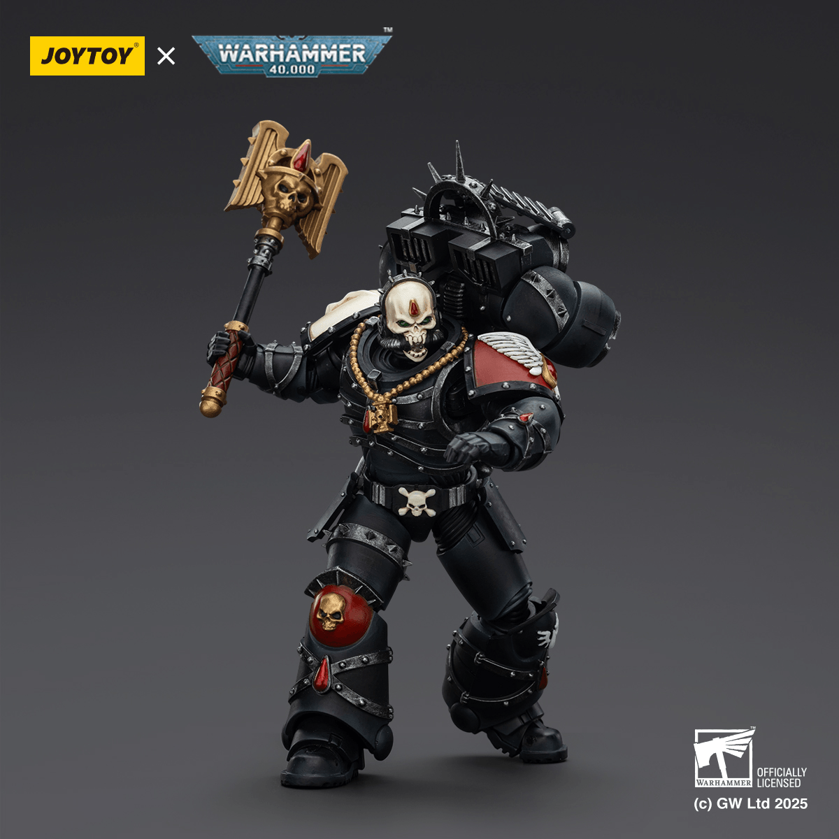 JoyToy - Warhammer 40K - Blood Angels - Lemartes with Jump Pack, Blood Crozius and Absolver Bolt Pistol