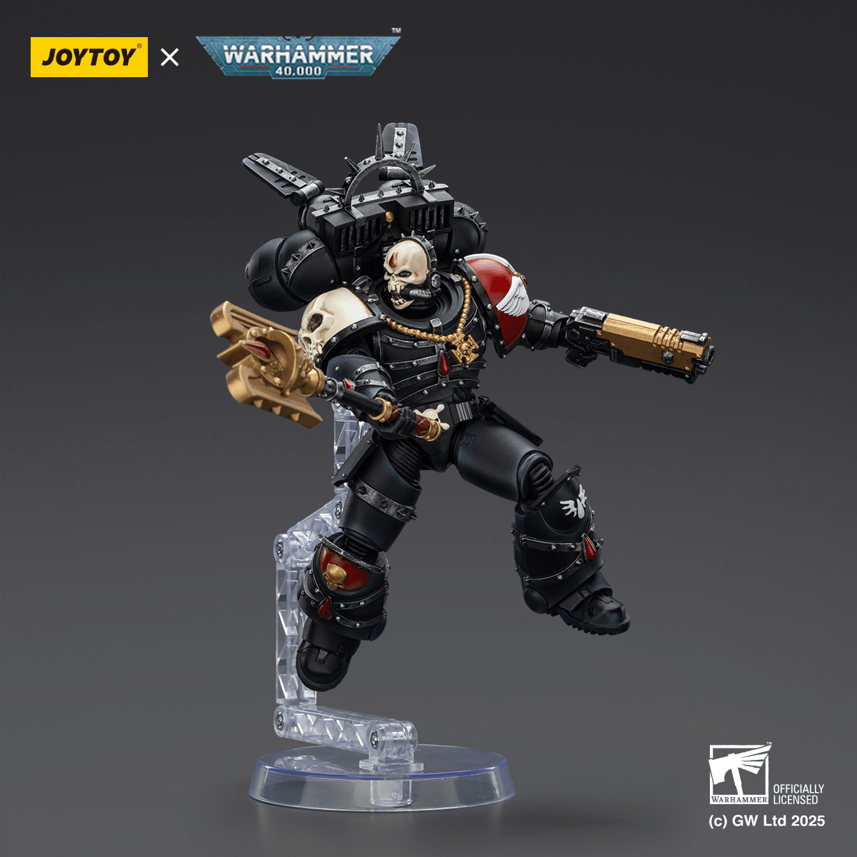 JoyToy - Warhammer 40K - Blood Angels - Lemartes with Jump Pack, Blood Crozius and Absolver Bolt Pistol