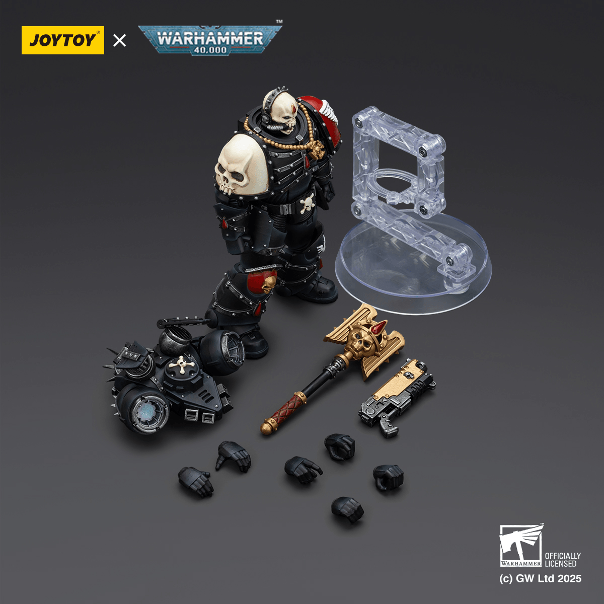 JoyToy - Warhammer 40K - Blood Angels - Lemartes with Jump Pack, Blood Crozius and Absolver Bolt Pistol
