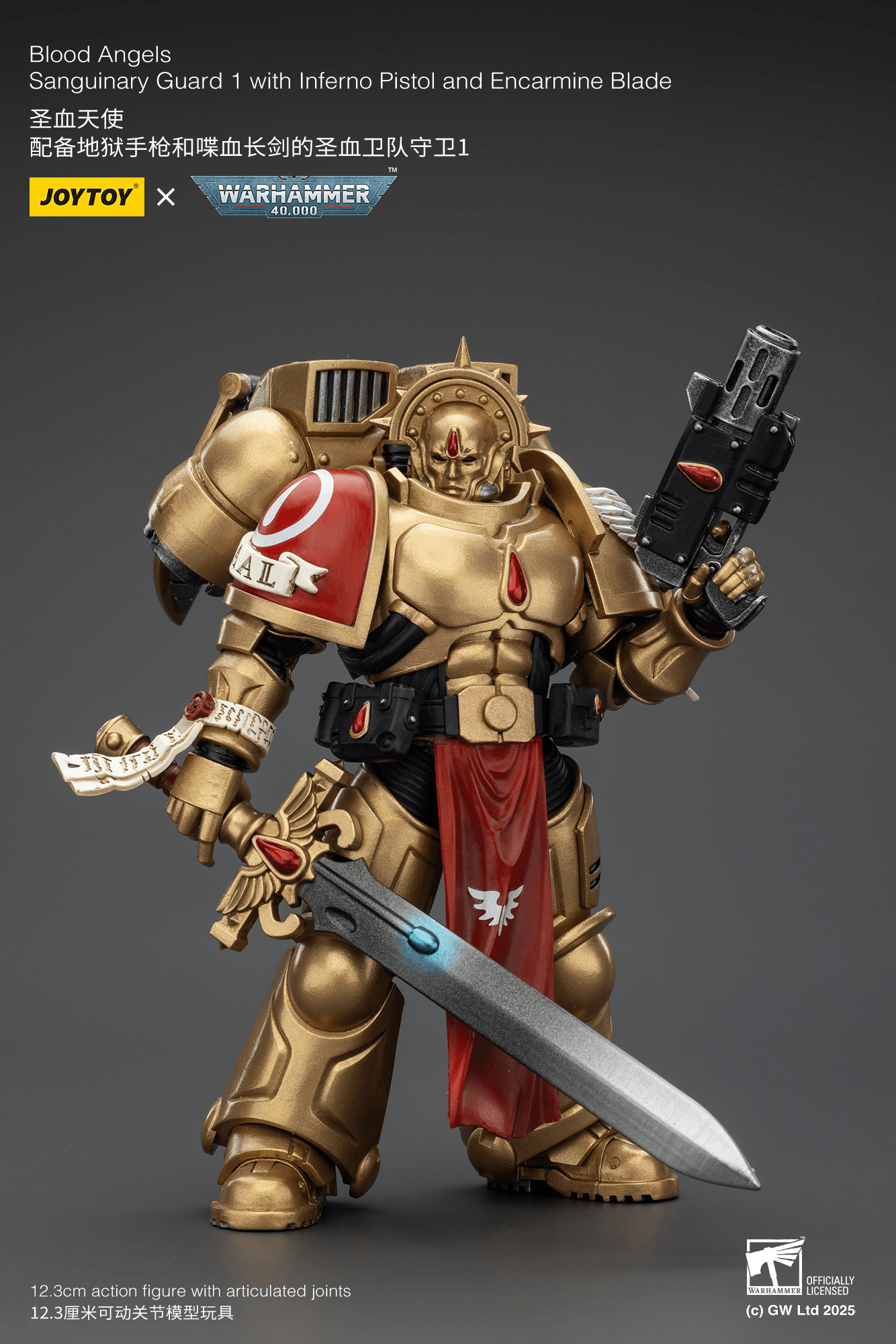 JoyToy - Warhammer 40K - Blood Angels - Sanguinary Guard 1 with Inferno Pistol and Encarmine Blade