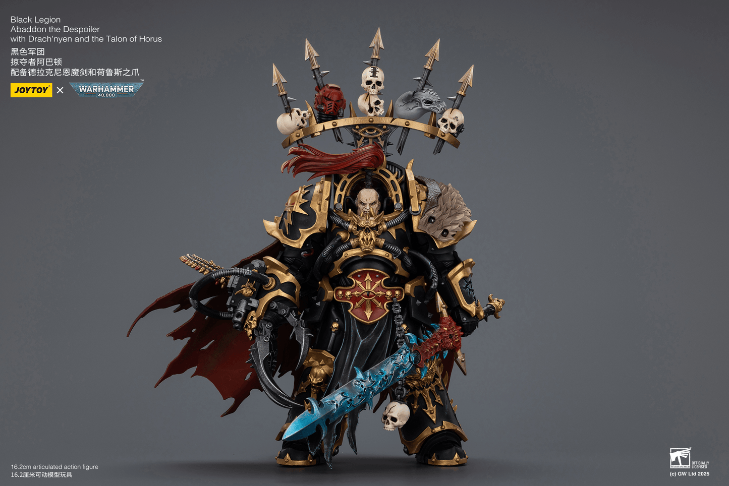 JoyToy - Warhammer 40K - Chaos - Black Legion -  Abaddon the Despoiler with Drach'nyen and the Talon of Horus ( Preorder Q2 2026)