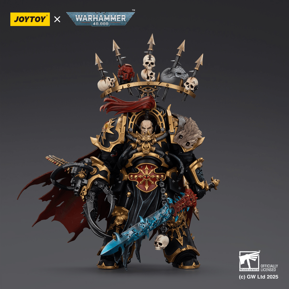 JoyToy - Warhammer 40K - Chaos - Black Legion -  Abaddon the Despoiler with Drach'nyen and the Talon of Horus ( Preorder Q2 2026)