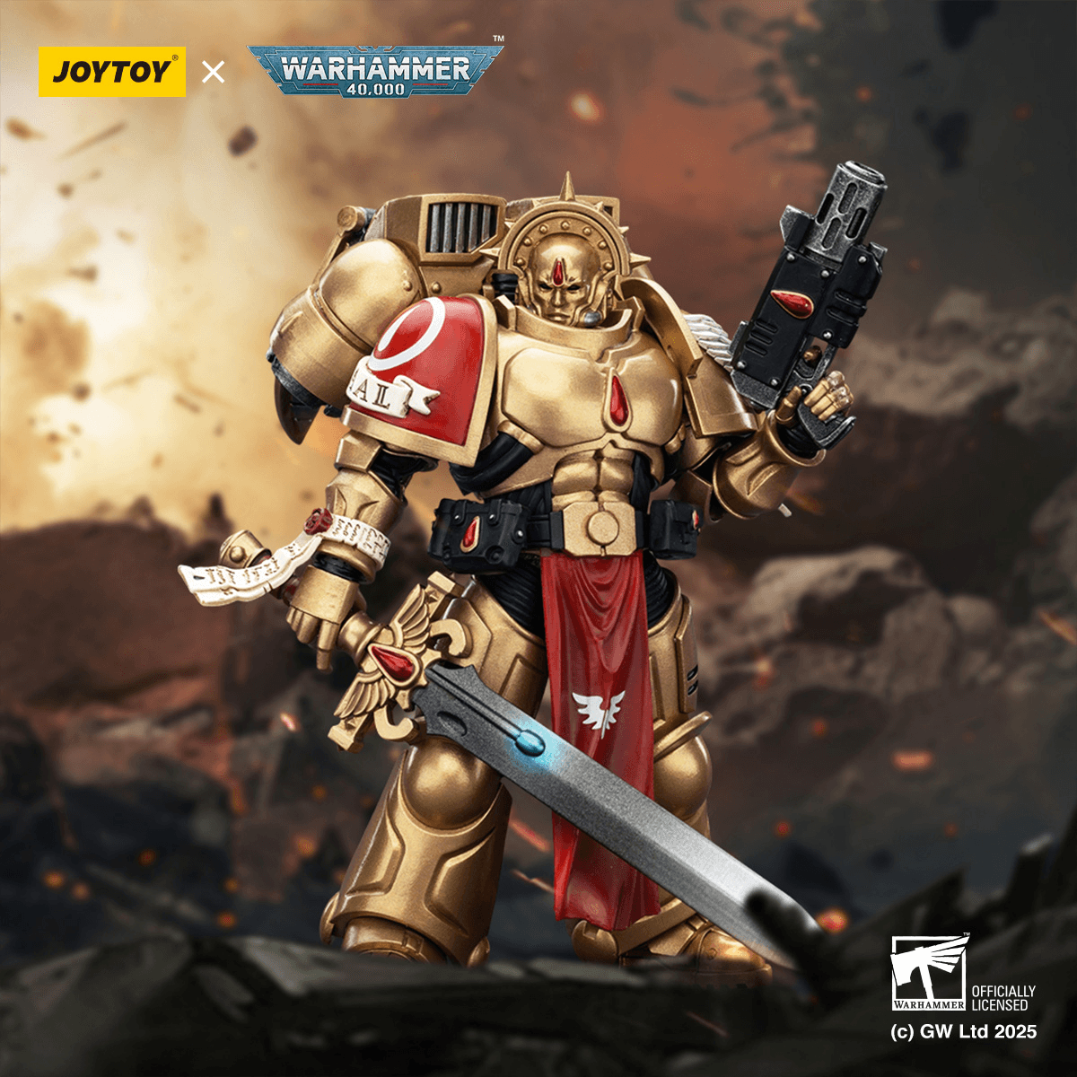 JoyToy - Warhammer 40K - Blood Angels - Sanguinary Guard 1 with Inferno Pistol and Encarmine Blade