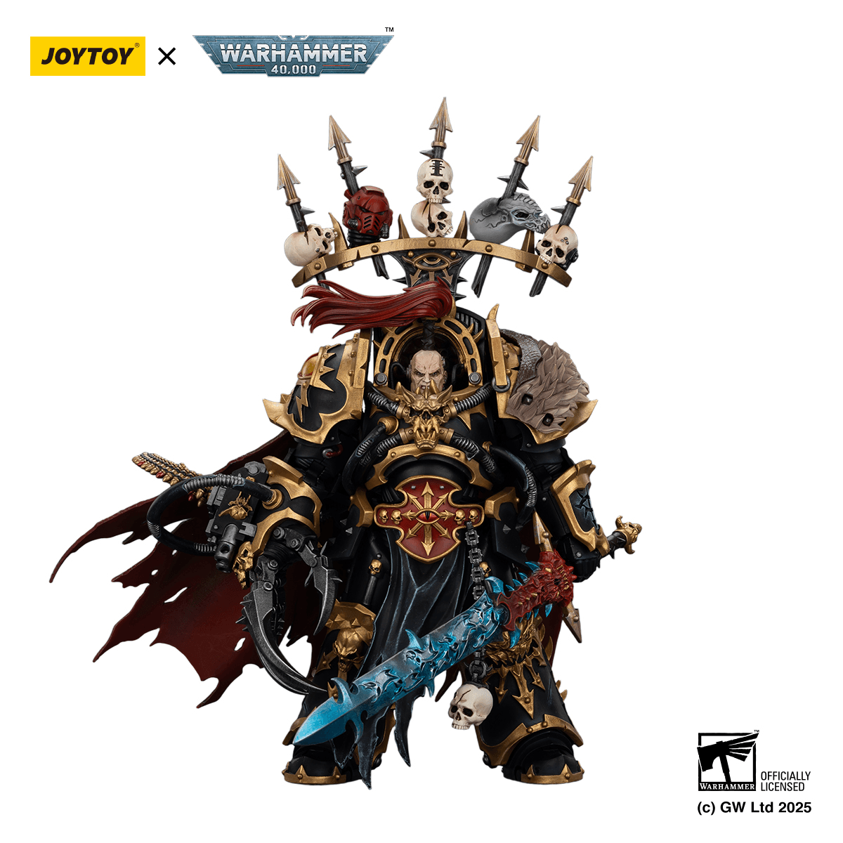 JoyToy - Warhammer 40K - Chaos - Black Legion -  Abaddon the Despoiler with Drach'nyen and the Talon of Horus ( Preorder Q2 2026)