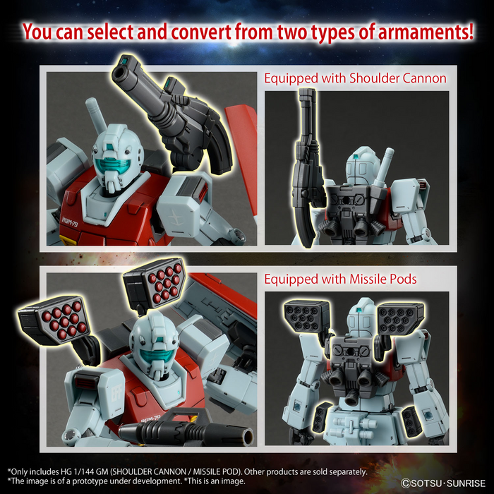 HG GM (Shoulder Cannon / Missile Pod) 1/144