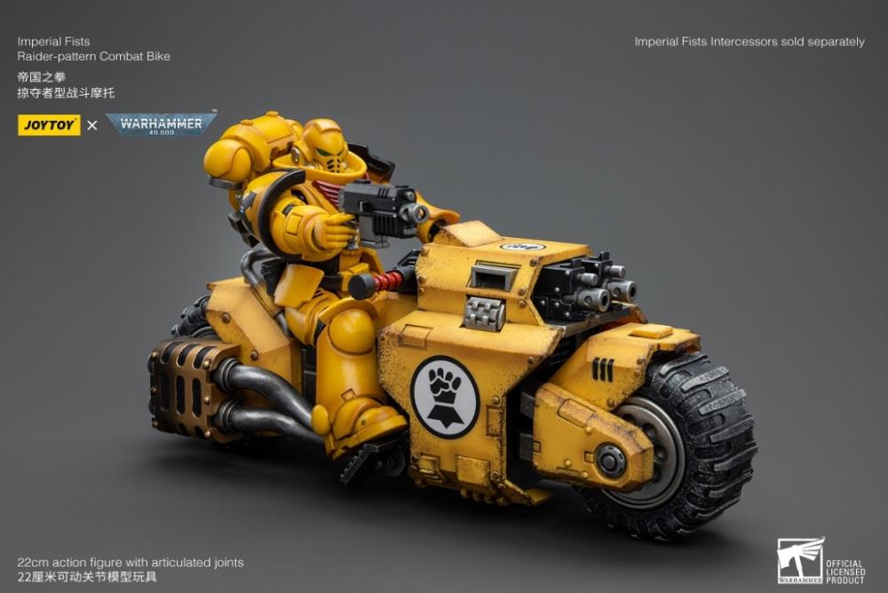 JoyToy - Warhammer 40k - Imperial Fists - Raider-Pattern Combat Bike 1/18 Scale Vehicle