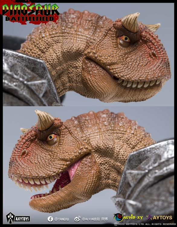 Dinosaur Battlefield Carnotaurus Warrior Veteran - Orange - 1/12 Scale Figure