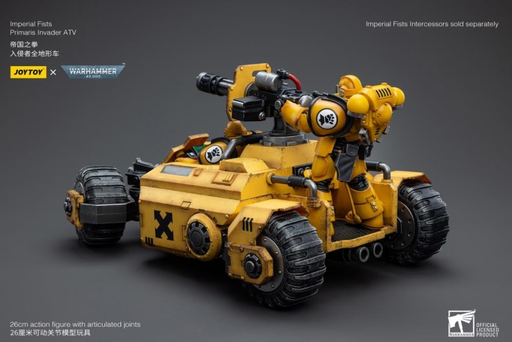 JoyToy - Warhammer 40k - Imperial Fists - Primaris Invader ATV 1/18 Scale Vehicle