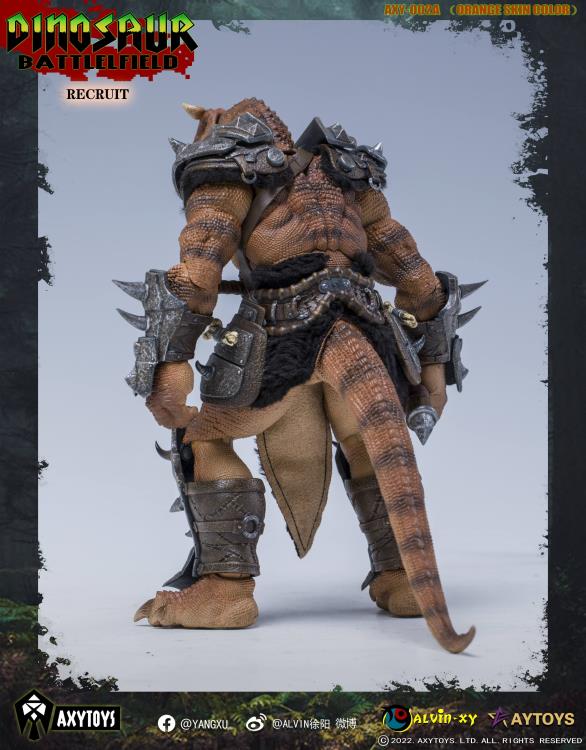 Dinosaur Battlefield Carnotaurus Warrior Recruit - Orange - 1/12 Scale Figure