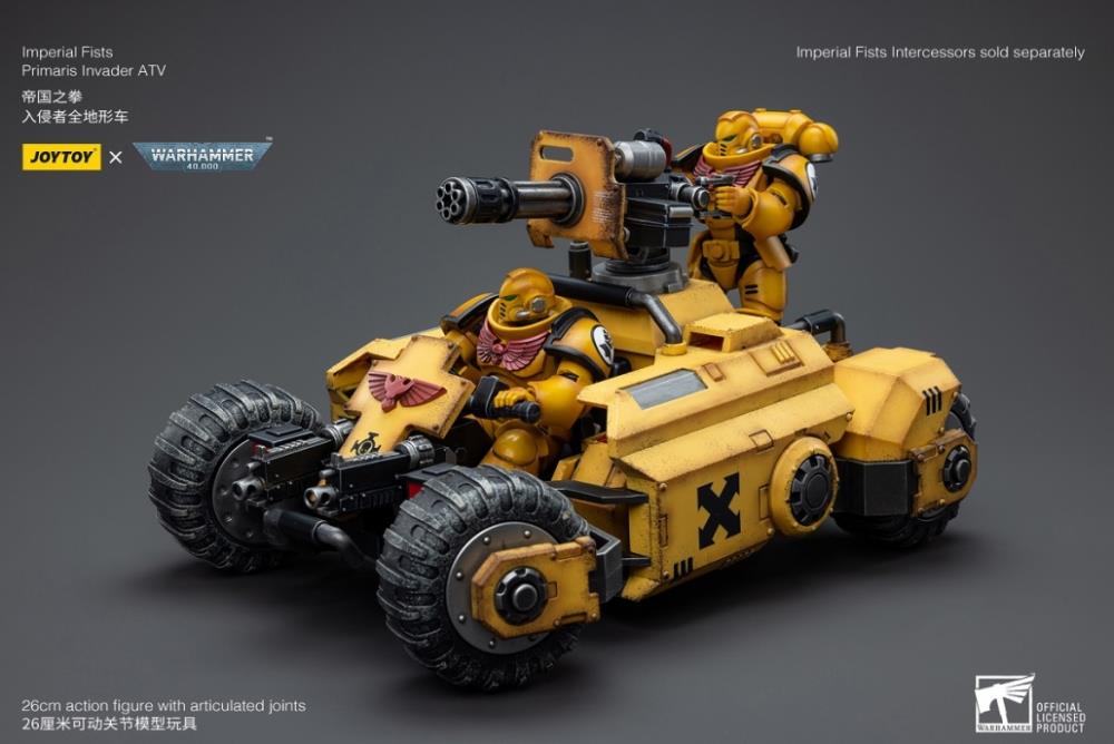 JoyToy - Warhammer 40k - Imperial Fists - Primaris Invader ATV 1/18 Scale Vehicle