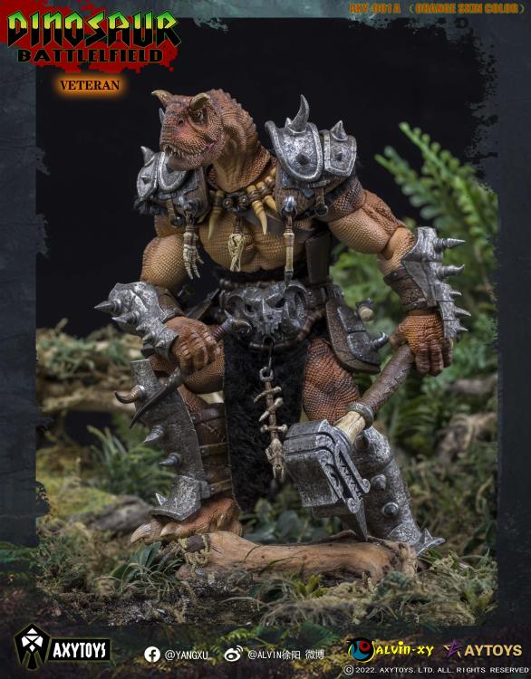 Dinosaur Battlefield Carnotaurus Warrior Veteran - Orange - 1/12 Scale Figure