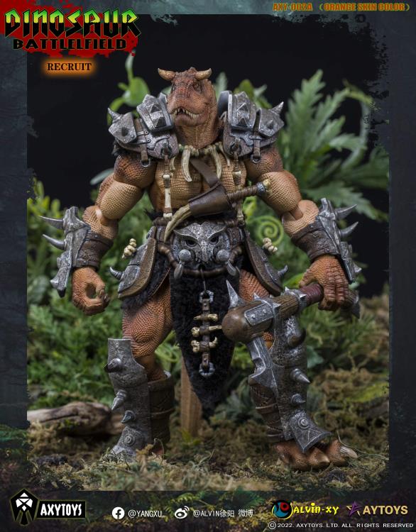 Dinosaur Battlefield Carnotaurus Warrior Recruit - Orange - 1/12 Scale Figure
