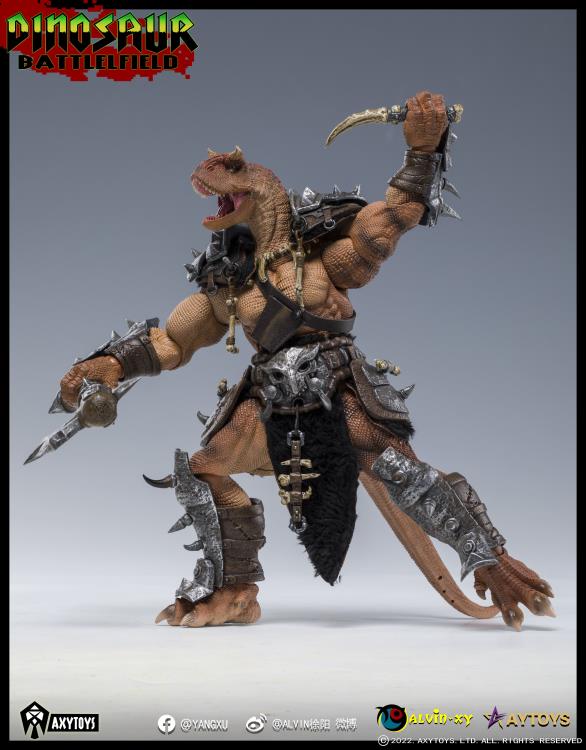 Dinosaur Battlefield Carnotaurus Warrior Recruit - Orange - 1/12 Scale Figure