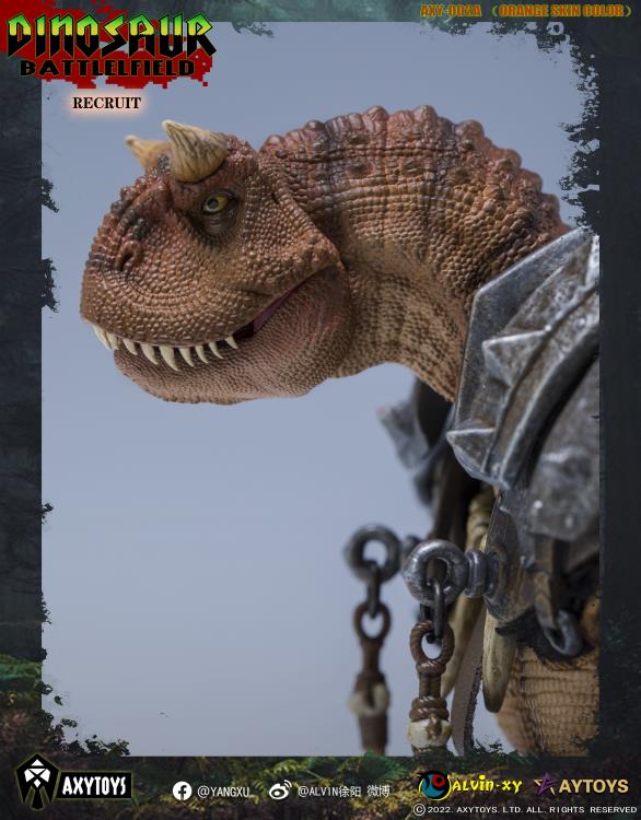 Dinosaur Battlefield Carnotaurus Warrior Recruit - Orange - 1/12 Scale Figure
