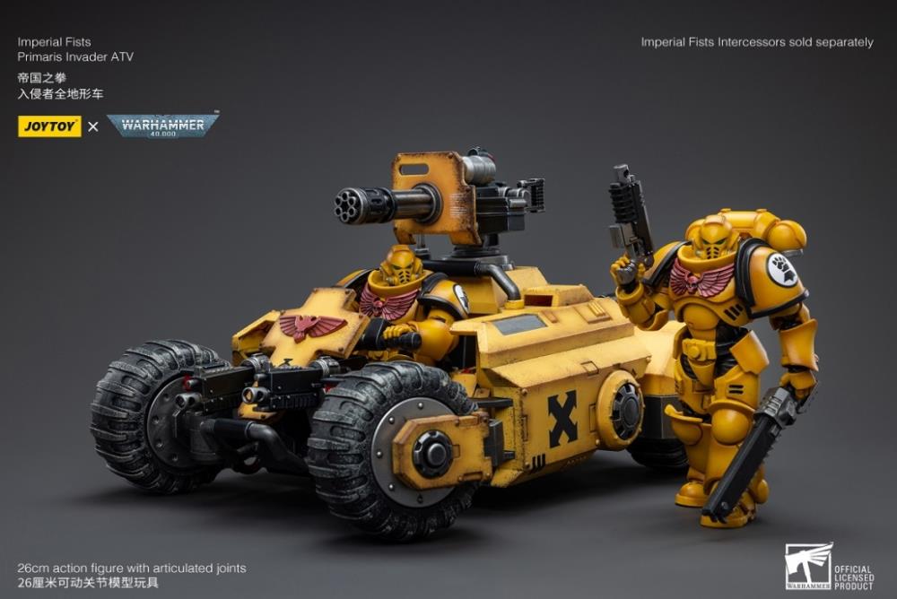 JoyToy - Warhammer 40k - Imperial Fists - Primaris Invader ATV 1/18 Scale Vehicle