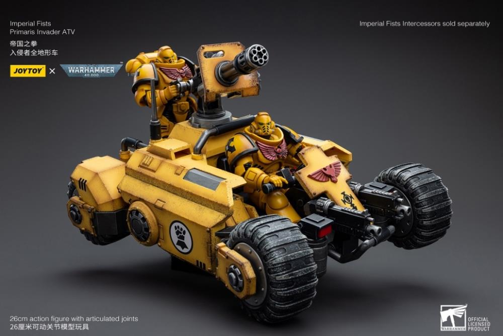 JoyToy - Warhammer 40k - Imperial Fists - Primaris Invader ATV 1/18 Scale Vehicle