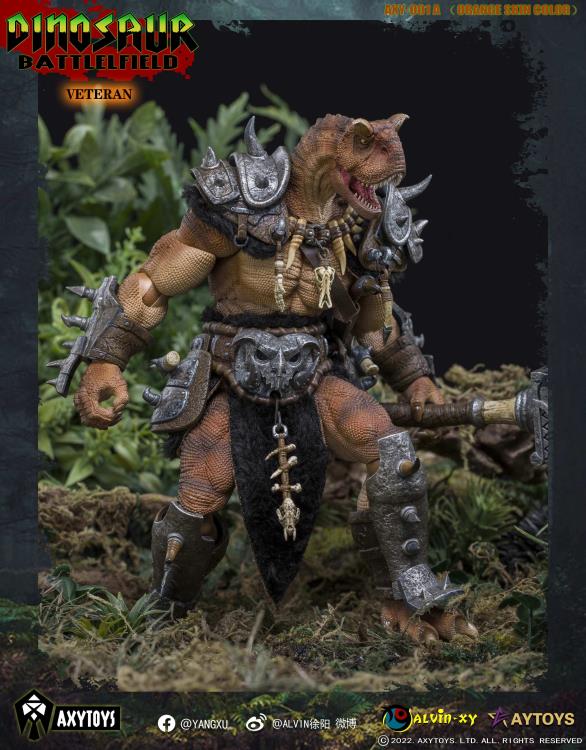 Dinosaur Battlefield Carnotaurus Warrior Veteran - Orange - 1/12 Scale Figure