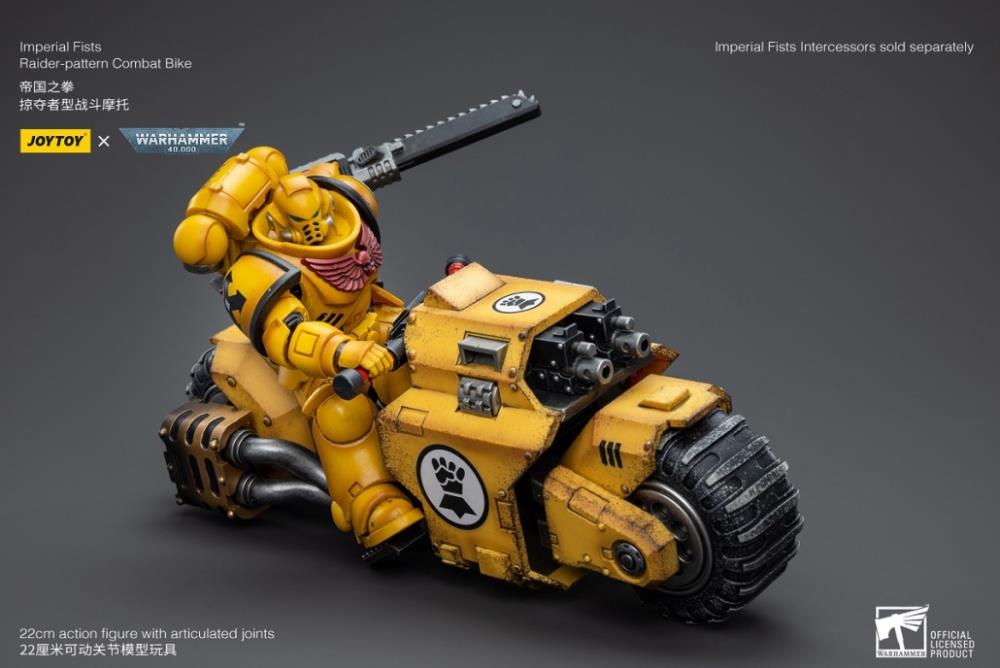 JoyToy - Warhammer 40k - Imperial Fists - Raider-Pattern Combat Bike 1/18 Scale Vehicle
