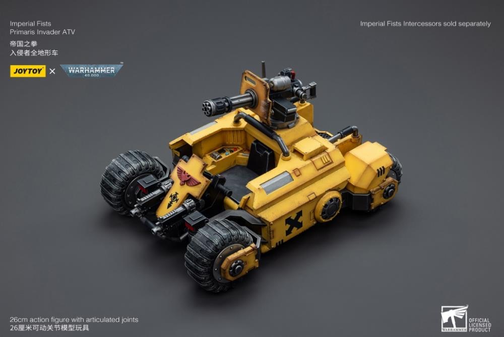 JoyToy - Warhammer 40k - Imperial Fists - Primaris Invader ATV 1/18 Scale Vehicle