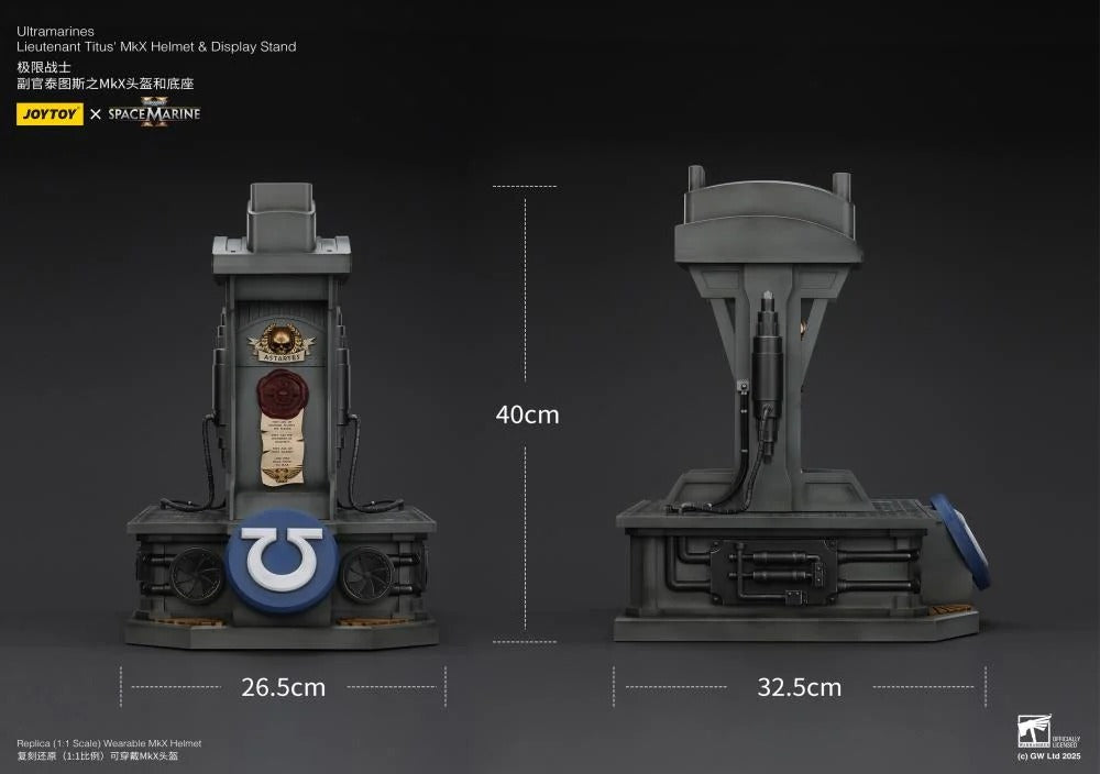 JOYTOY - Ultramarines Lieutenant Titus' MKX Helmet & Display Stand (preorder Q1 2026)