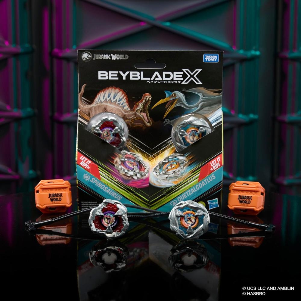 Beyblade X Jurassic World Collab Spinosaurus vs. Quetzalcoatlus Multipack