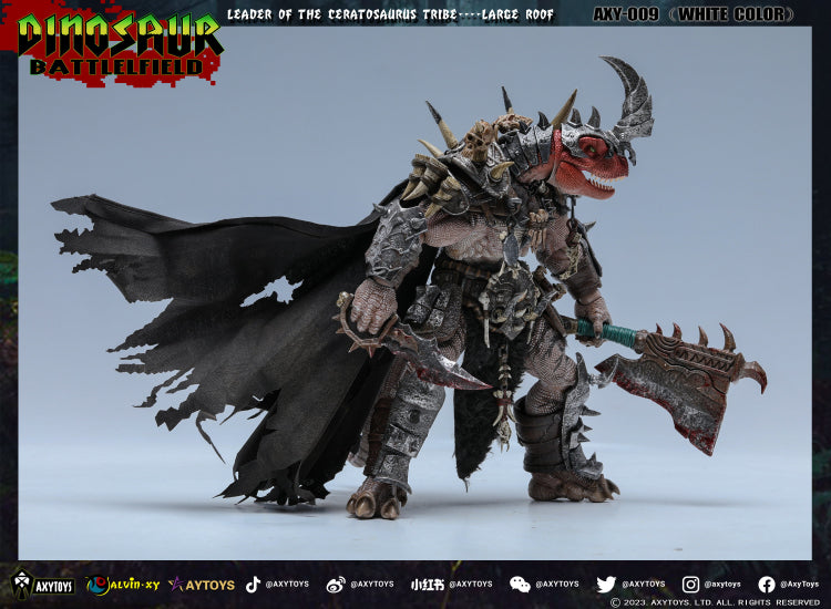 Dinosaur Battlefield - Carnotaurus Leader - White - 1/12 Scale Figure