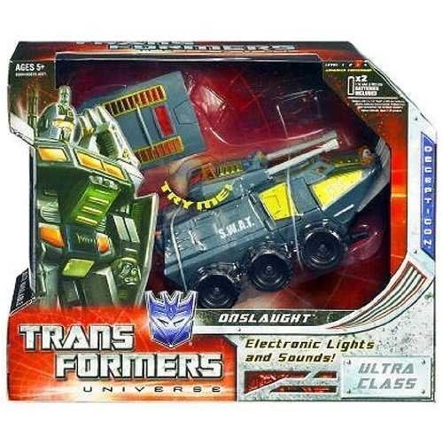 Hasbro Transformers Universe ONSLAUGHT Decepticon Ultra Class open box missing two guns